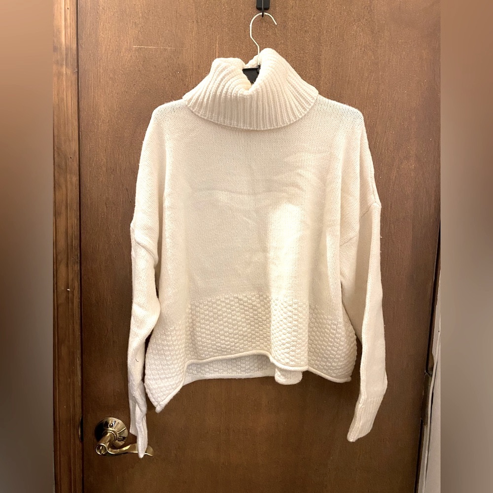 Madewell White/Ivory Turtleneck Sweater Size M